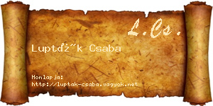 Lupták Csaba névjegykártya